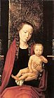 Hans Memling Famous Paintings - Virgin and Child Enthroned [detail 1]